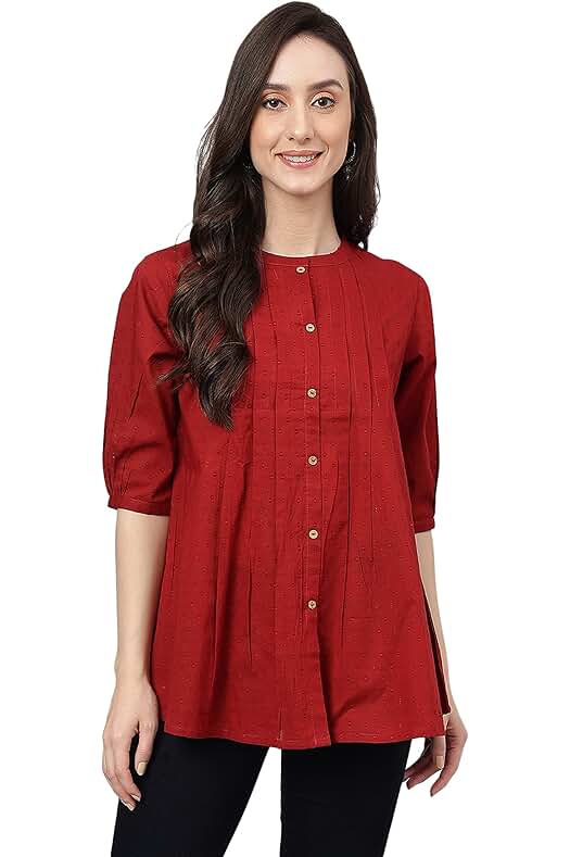 Janasya Women&#x27;s Maroon Co...