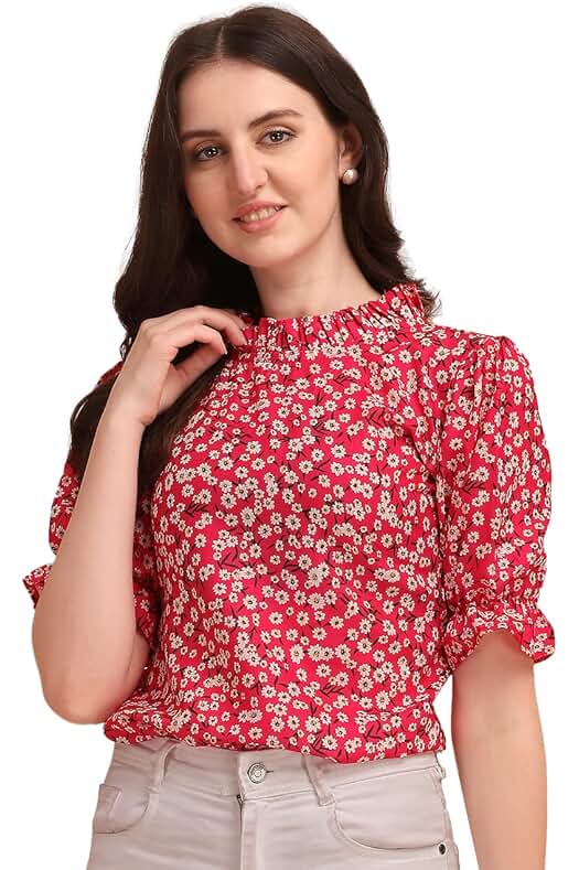 Wedani Casual Puff Sleeves Ruf...